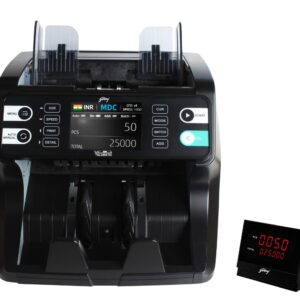 Godrej Security Solutions Advanced Valumatic Cash Counting Machine Equipped with Dual CIS | 1200 Notes/Min with Customer Display Unit | Fully Automatic & UV, MG & IR Sensors | Fake Note Detector